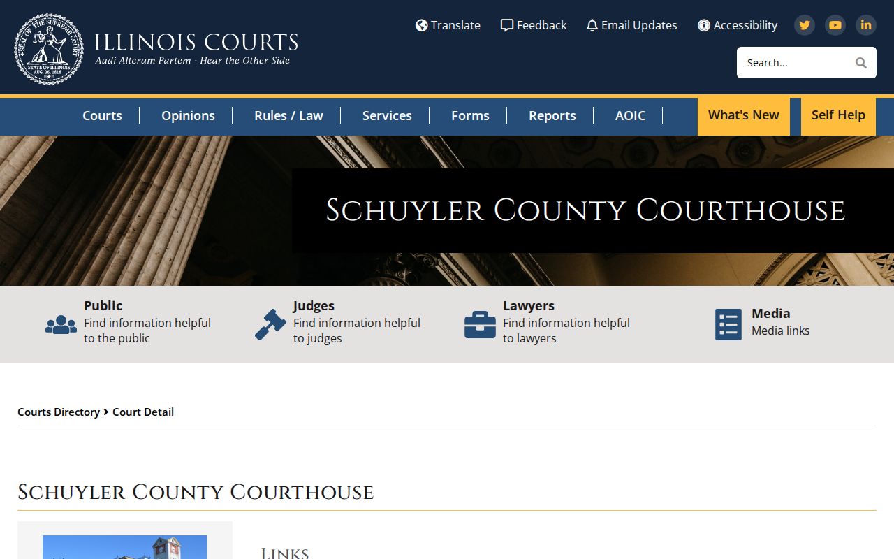 Schuyler County criminal records courthouse information