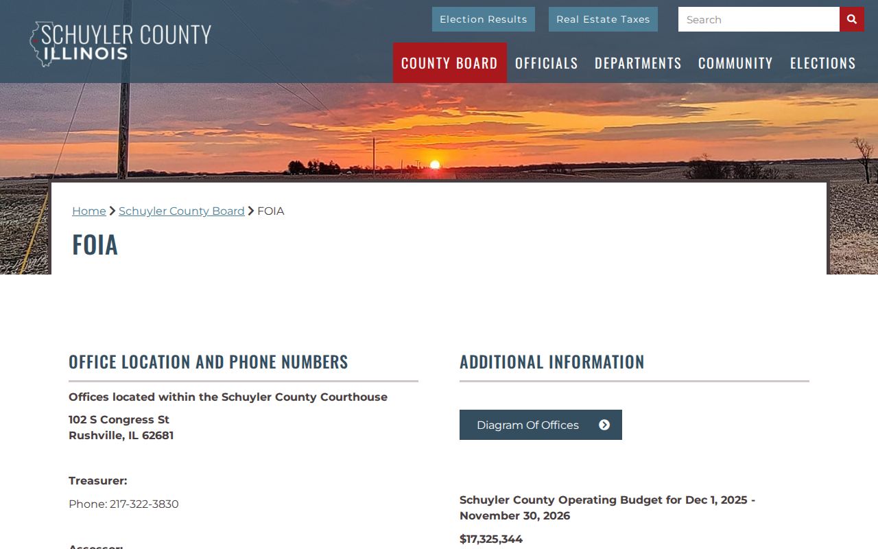 Schuyler County criminal records FOIA routing page