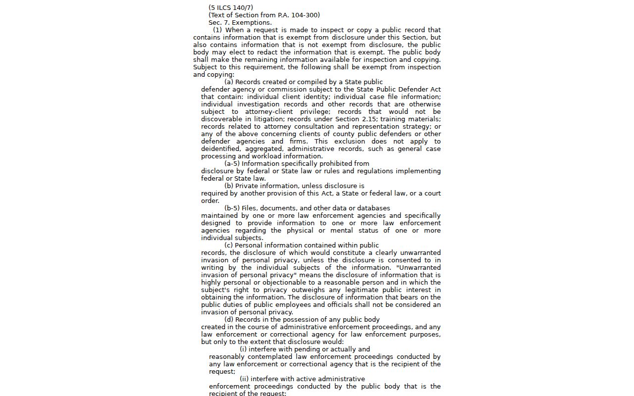 Illinois arrest reporting statute for Schuyler County records